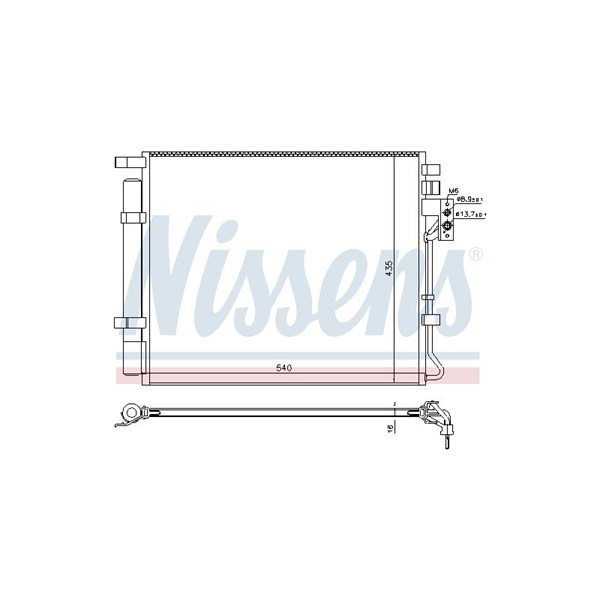 Kondensor, klimatanläggning Nissens 940594 NISSENS