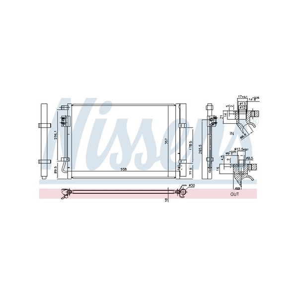 Kondensor, klimatanläggning Nissens 940730 NISSENS