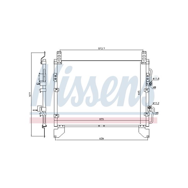 Kondensor, klimatanläggning Nissens 940805 NISSENS