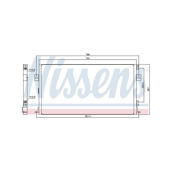 Kondensor, klimatanläggning Nissens 94267 NISSENS