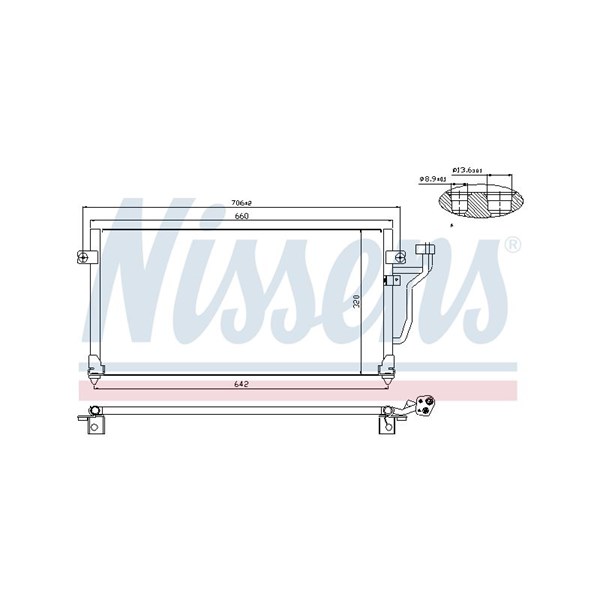 Kondensor, klimatanläggning Nissens 94356 NISSENS