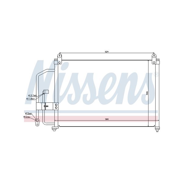 Kondensor, klimatanläggning Nissens 94412 NISSENS