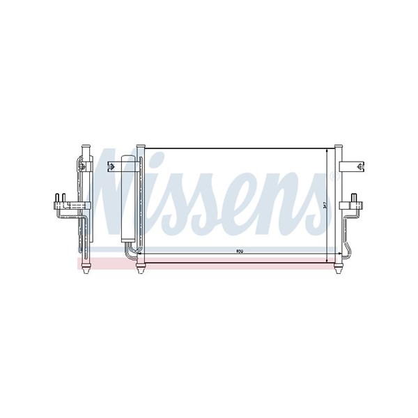 Kondensor, klimatanläggning Nissens 94453 NISSENS