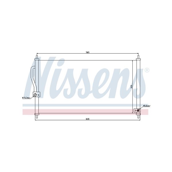 Kondensor, klimatanläggning Nissens 94458 NISSENS
