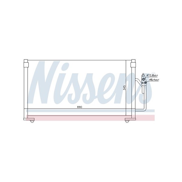 Kondensor, klimatanläggning Nissens 94491 NISSENS