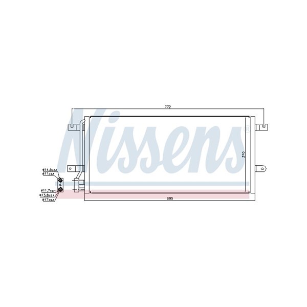 Kondensor, klimatanläggning Nissens 94524 NISSENS