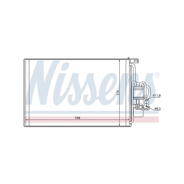 Kondensor, klimatanläggning Nissens 94547 NISSENS