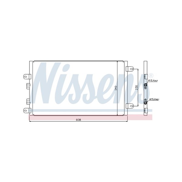 Kondensor, klimatanläggning Nissens 94552 NISSENS