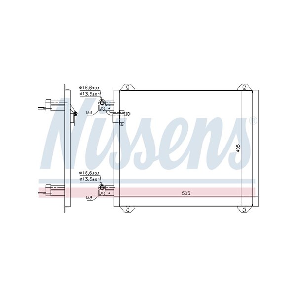Kondensor, klimatanläggning Nissens 94584 NISSENS