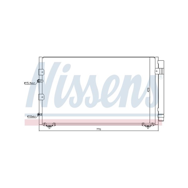 Kondensor, klimatanläggning Nissens 94608 NISSENS