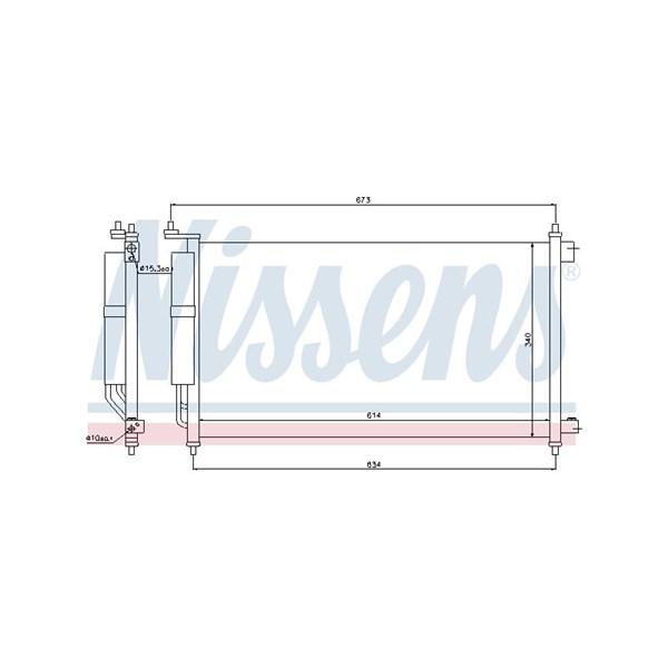 Kondensor, klimatanläggning Nissens 94621 NISSENS