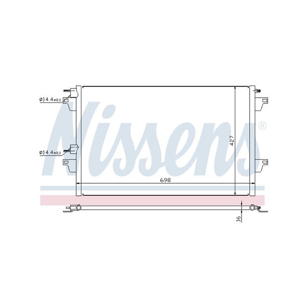 Kondensor, klimatanläggning Nissens 94627 NISSENS