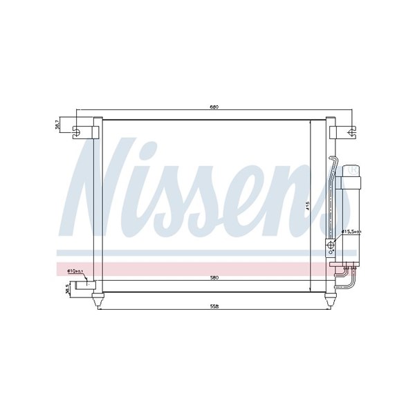 Kondensor, klimatanläggning Nissens 94641 NISSENS