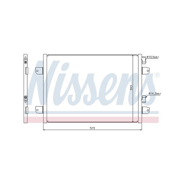 Kondensor, klimatanläggning Nissens 94673 NISSENS