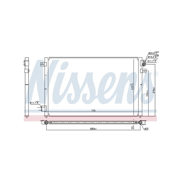 Kondensor, klimatanläggning Nissens 94717 NISSENS Kondensor, klimatanläggning Nissens 94717 NISSENS