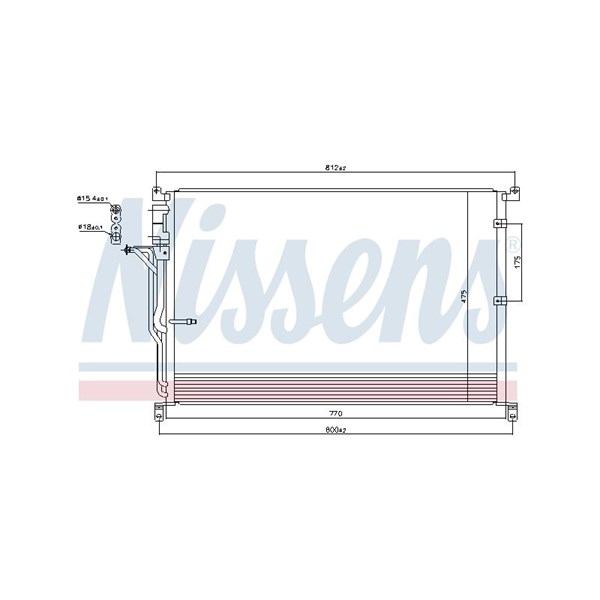 Kondensor, klimatanläggning Nissens 94724 NISSENS