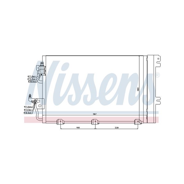 Kondensor, klimatanläggning Nissens 94767 NISSENS