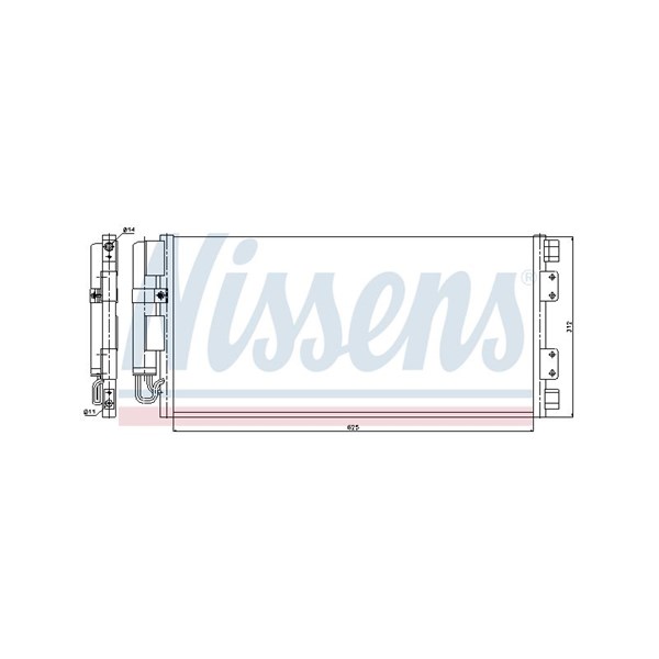 Kondensor, klimatanläggning Nissens 94781 NISSENS