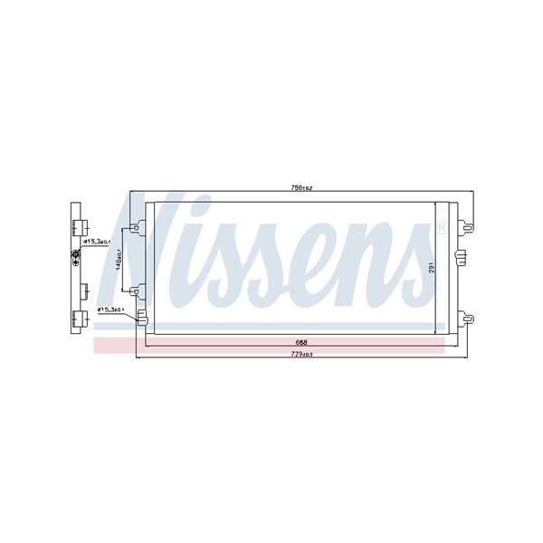 Kondensor, klimatanläggning Nissens 94782 NISSENS
