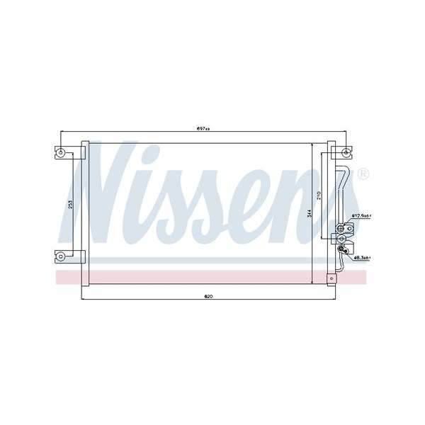 Kondensor, klimatanläggning Nissens 94790 NISSENS