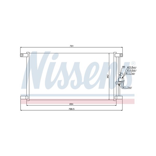 Kondensor, klimatanläggning Nissens 94798 NISSENS
