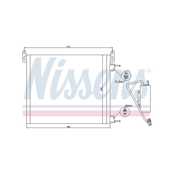 Kondensor, klimatanläggning Nissens 94805 NISSENS