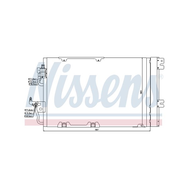 Kondensor, klimatanläggning Nissens 94807 NISSENS