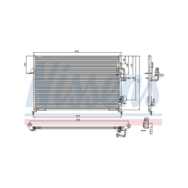 Kondensor, klimatanläggning Nissens 94808 NISSENS