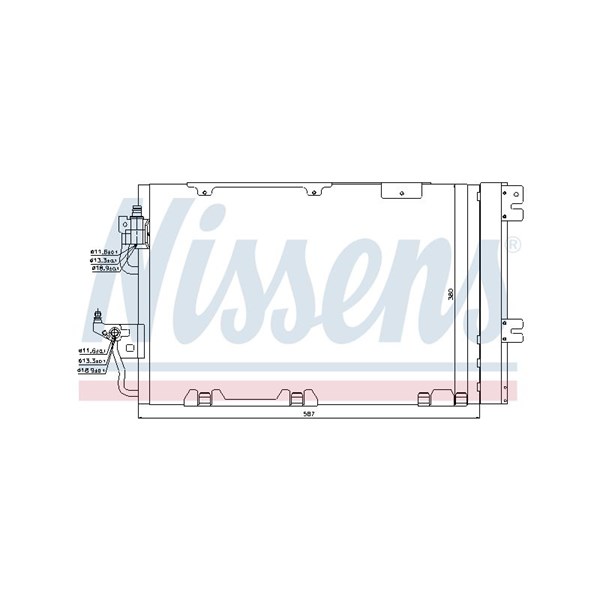 Kondensor, klimatanläggning Nissens 94809 NISSENS