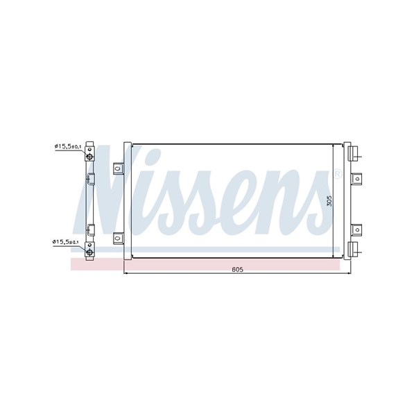 Kondensor, klimatanläggning Nissens 94811 NISSENS