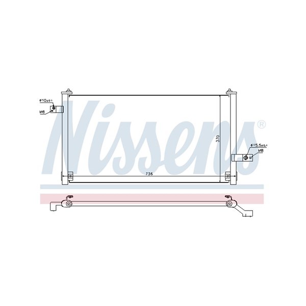 Kondensor, klimatanläggning Nissens 94847 NISSENS
