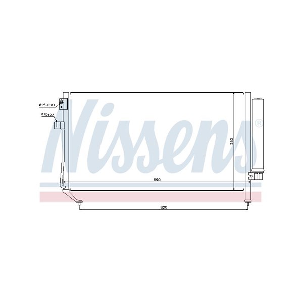 Kondensor, klimatanläggning Nissens 94848 NISSENS Kondensor, klimatanläggning Nissens 94848 NISSENS
