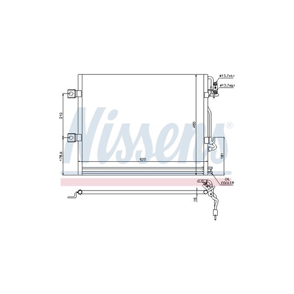 Kondensor, klimatanläggning Nissens 94858 NISSENS