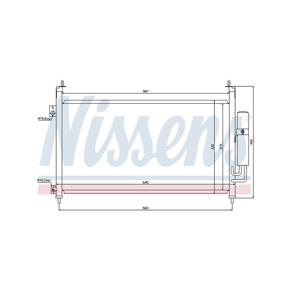 Kondensor, klimatanläggning Nissens 94875 NISSENS Kondensor, klimatanläggning Nissens 94875 NISSENS