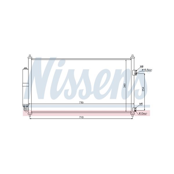 Kondensor, klimatanläggning Nissens 94893 NISSENS Kondensor, klimatanläggning Nissens 94893 NISSENS