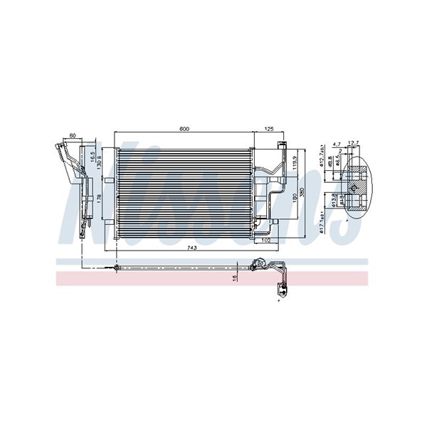 Kondensor, klimatanläggning Nissens 94902 NISSENS