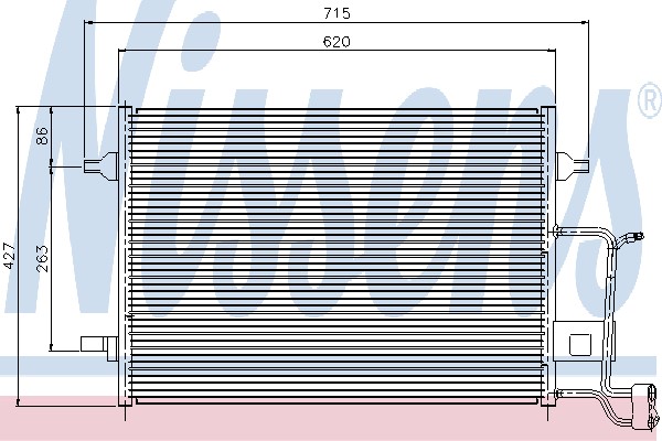 Kondensor, klimatanläggning Nissens 94922 NISSENS