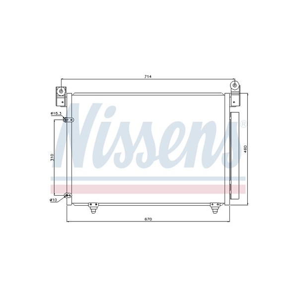 Kondensor, klimatanläggning Nissens 94933 NISSENS