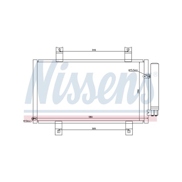 Kondensor, klimatanläggning Nissens 94934 NISSENS