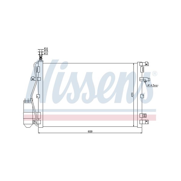 Kondensor, klimatanläggning Nissens 94937 NISSENS