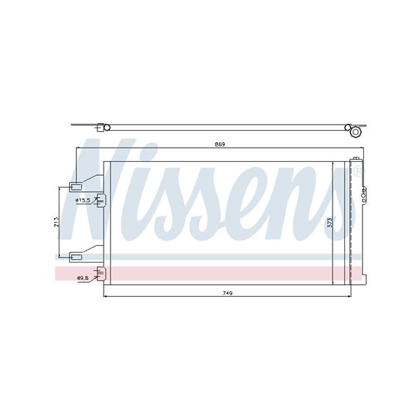 Kondensor, klimatanläggning, Fram Nissens 94985 NISSENS