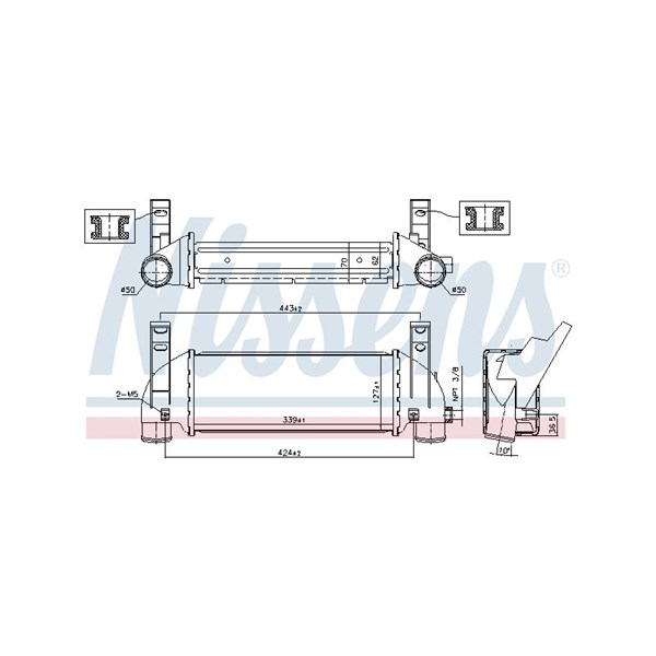 Intercooler Nissens 96219 NISSENS Intercooler Nissens 96219 NISSENS