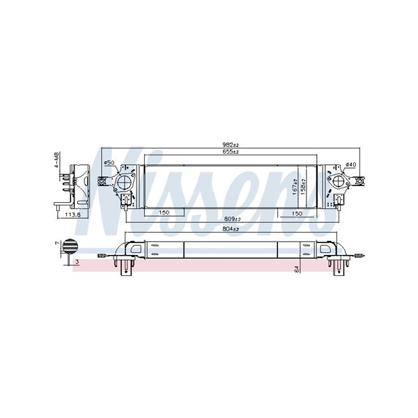 Intercooler Nissens 96582 NISSENS
