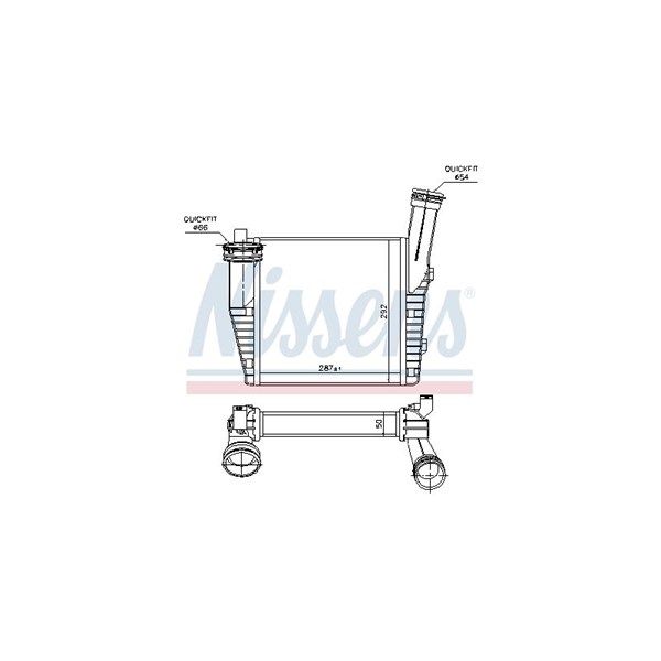 Intercooler, Höger Nissens 96611 NISSENS Intercooler, Höger Nissens 96611 NISSENS