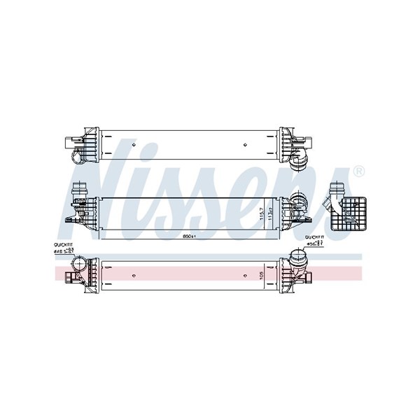 Intercooler Nissens 96625 NISSENS Intercooler Nissens 96625 NISSENS