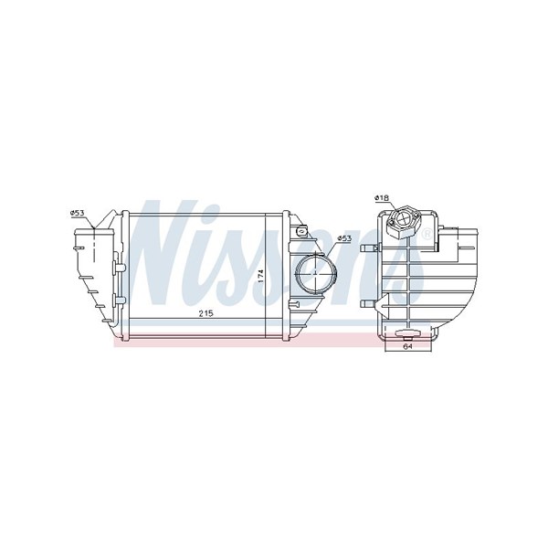Intercooler, Vänster Nissens 96690 NISSENS