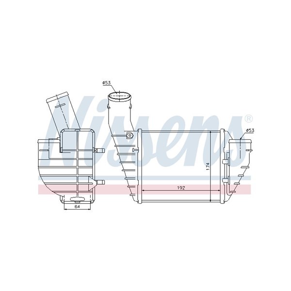 Intercooler, Höger Nissens 96691 NISSENS