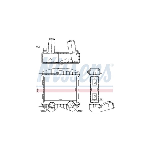 Intercooler Nissens 96893 NISSENS