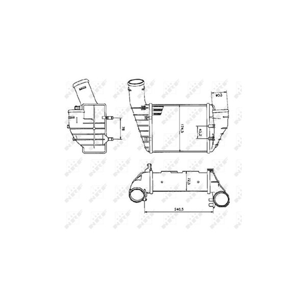 Intercooler, Höger Nrf 30131 NRF