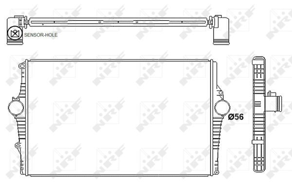 Intercooler, Nedre, Mitt Nrf 30249 NRF